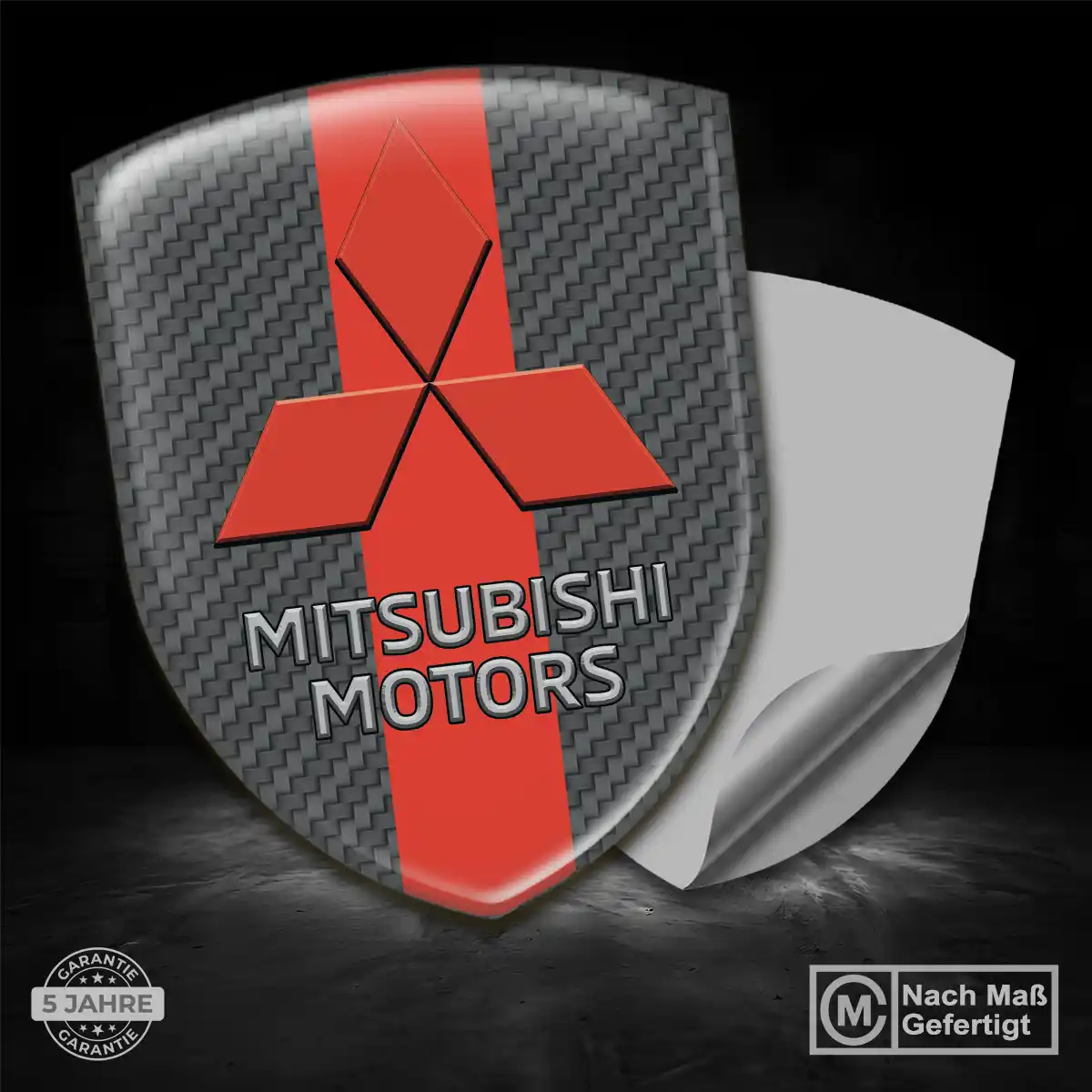 Mitsubishi 3D Gel Aufkleber Emblem Luxus-Edition