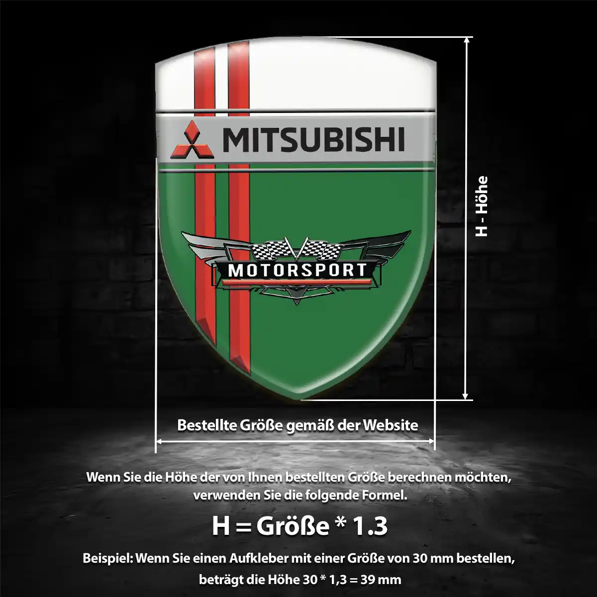 Mitsubishi 3D Gel Aufkleber Emblem Stilvolles Design
