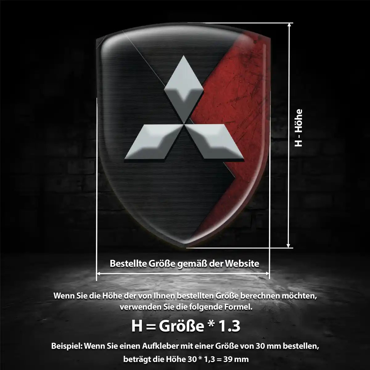 Mitsubishi 3D Gel Aufkleber Embleme Auto Hochwertiges Harz