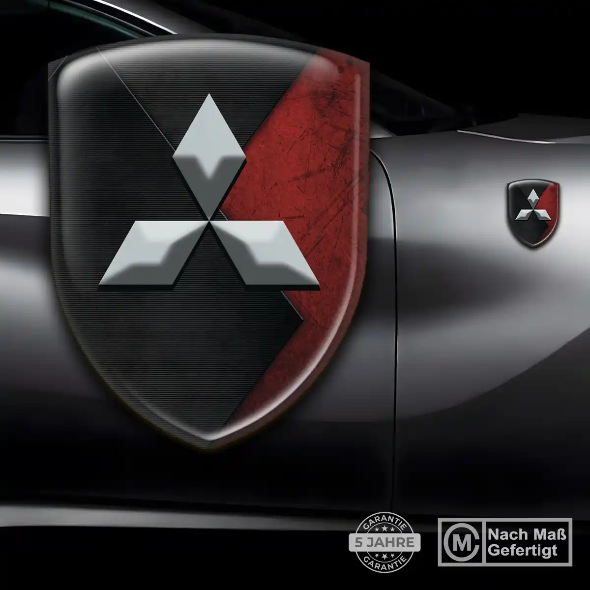 Mitsubishi 3D Gel Aufkleber Embleme Auto Hochwertiges Harz