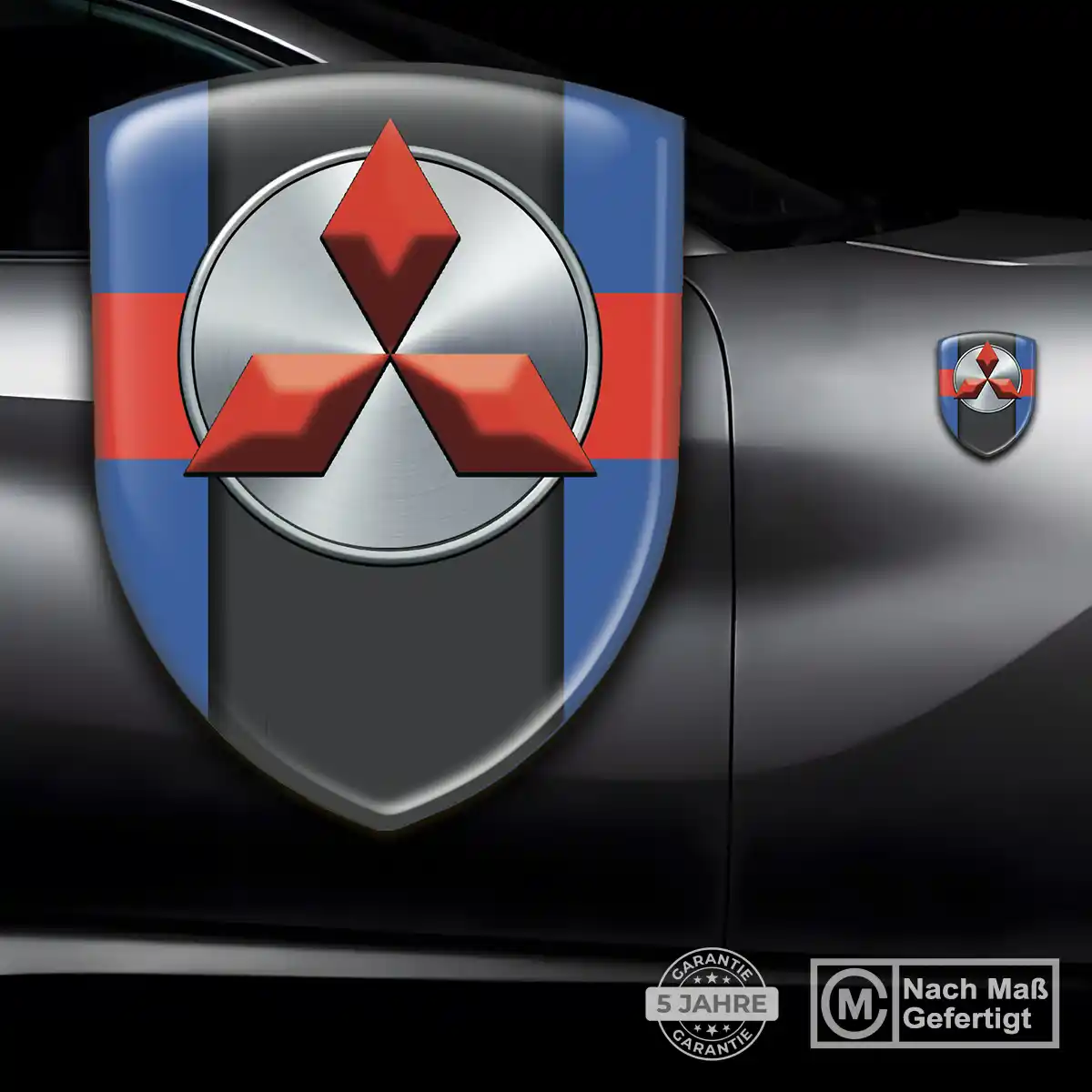 Mitsubishi 3D Gel Aufkleber Embleme Auto Interieurdesign