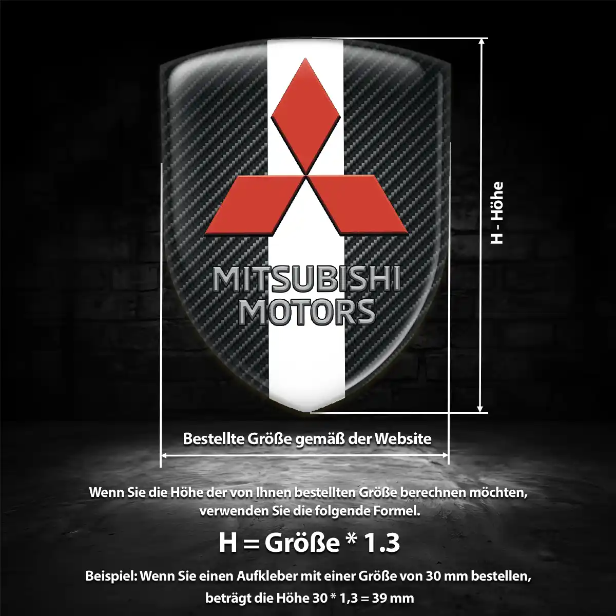 Mitsubishi 3D Gel Aufkleber Embleme Auto Limitierte Auflage