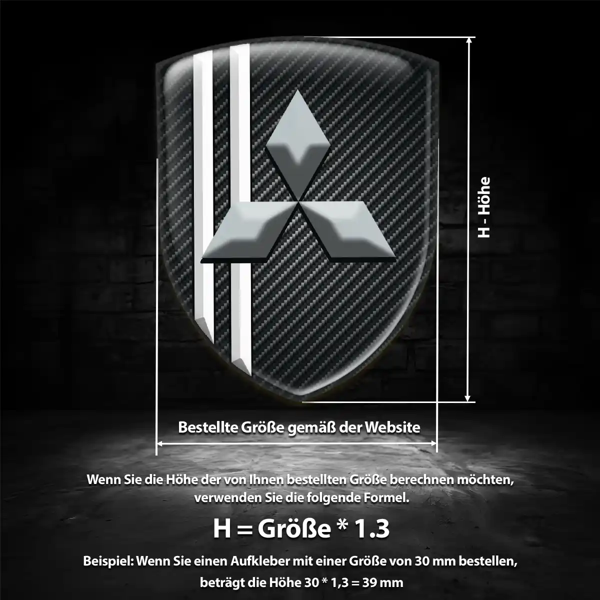 Mitsubishi 3D Gel Aufkleber Embleme Auto Luxus-Edition