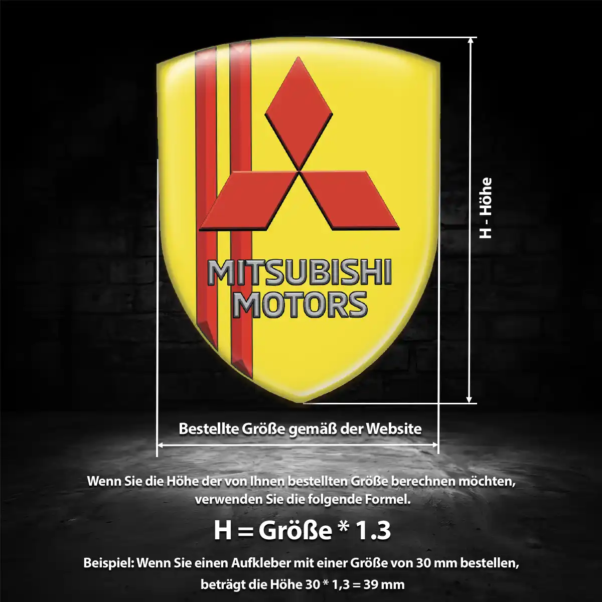 Mitsubishi 3D Gel Aufkleber Embleme Auto Premiumqualität
