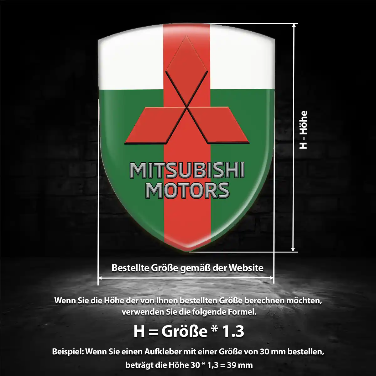 Mitsubishi 3D Gel Aufkleber Embleme Auto Stilvolles Design