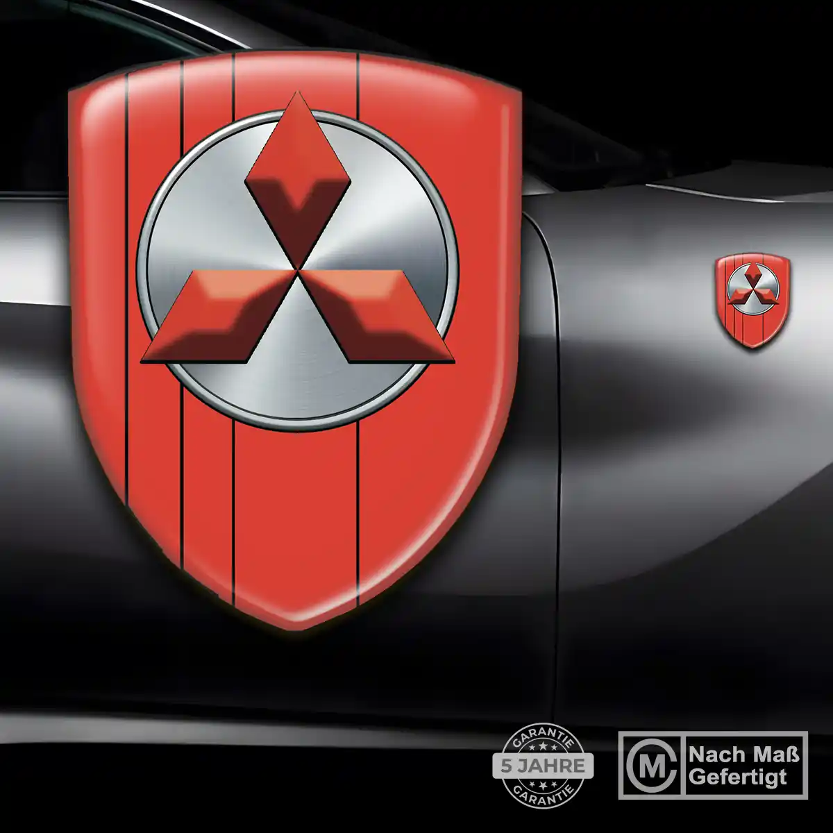 Mitsubishi 3D Gel Aufkleber Embleme Exterieurdesign