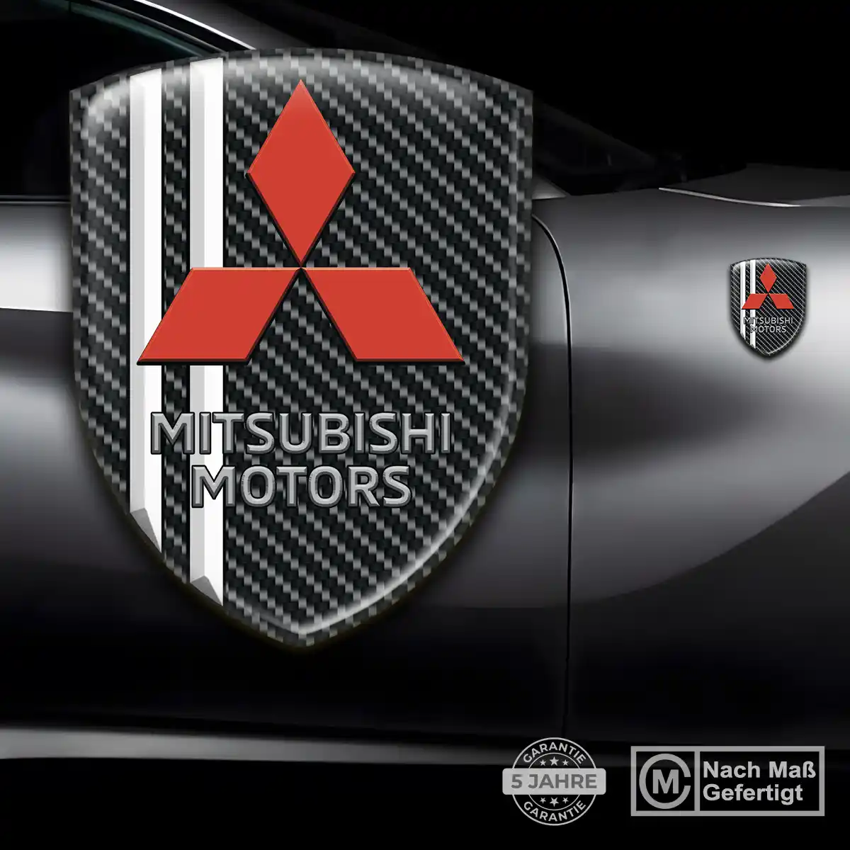 Mitsubishi 3D Gel Aufkleber Embleme Hochwertiges Harz