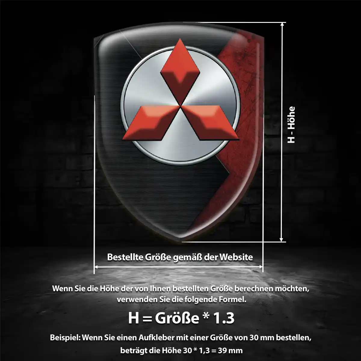 Mitsubishi 3D Gel Aufkleber Embleme Hohe Qualität