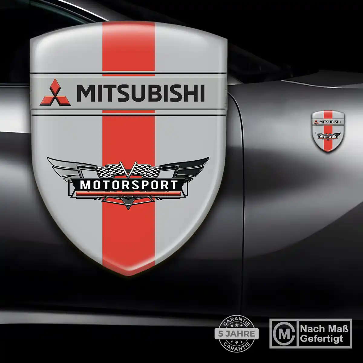 Mitsubishi 3D Gel Aufkleber Embleme Interieurdesign
