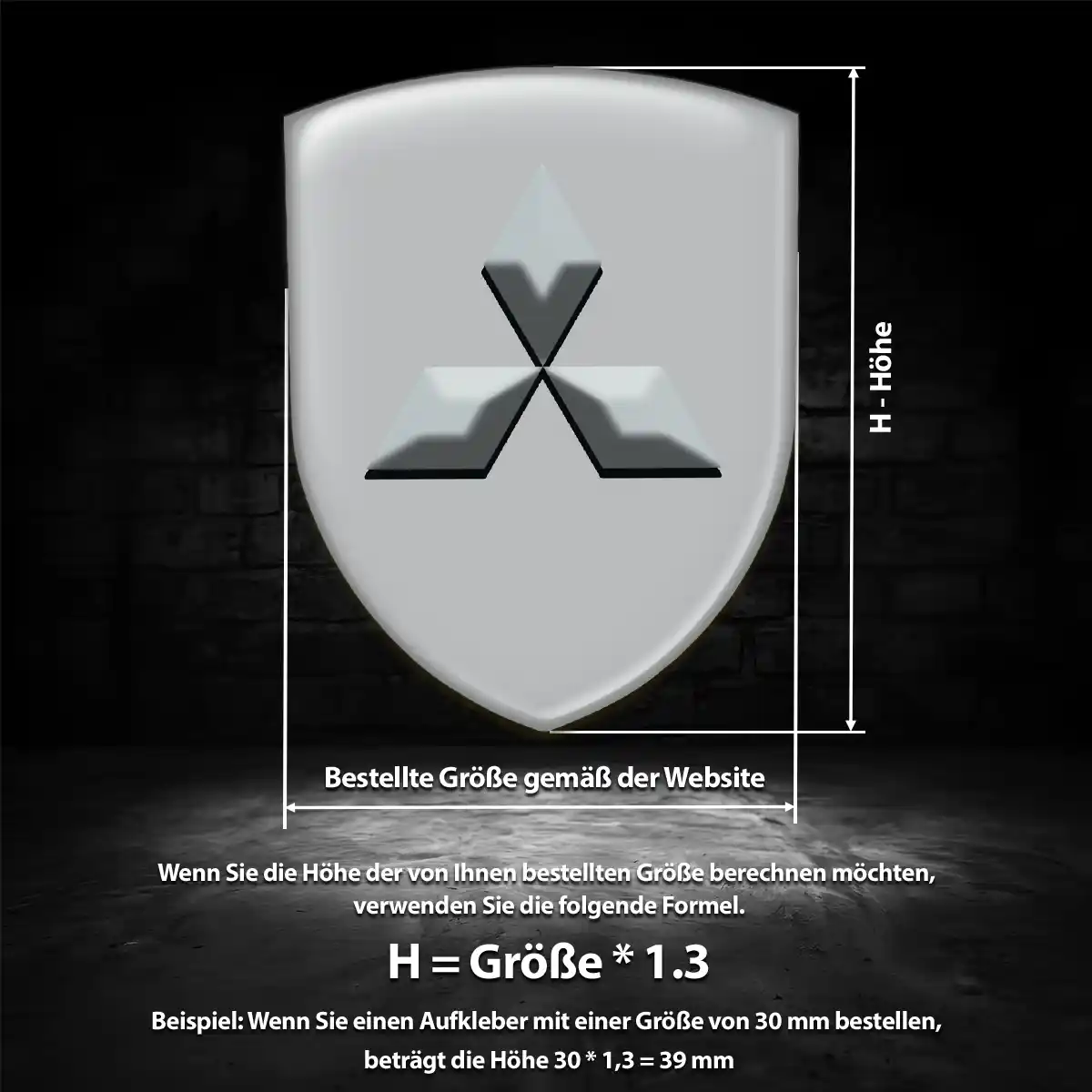 Mitsubishi 3D Gel Aufkleber Embleme Premiumqualität