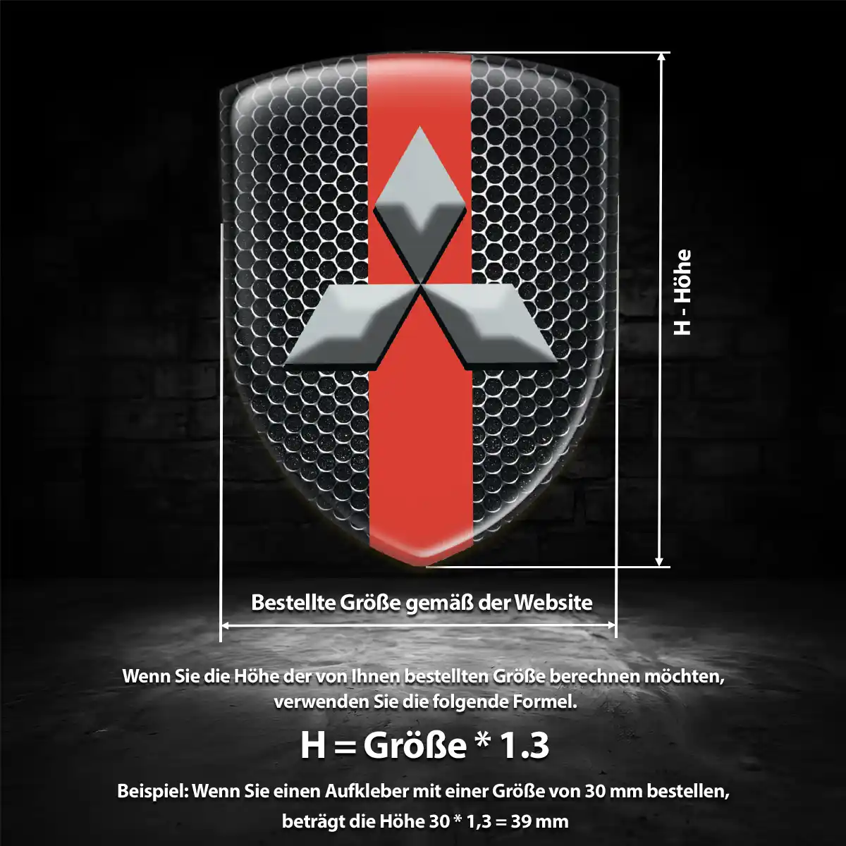 Mitsubishi 3D Gel Aufkleber Embleme Stilvolles Design