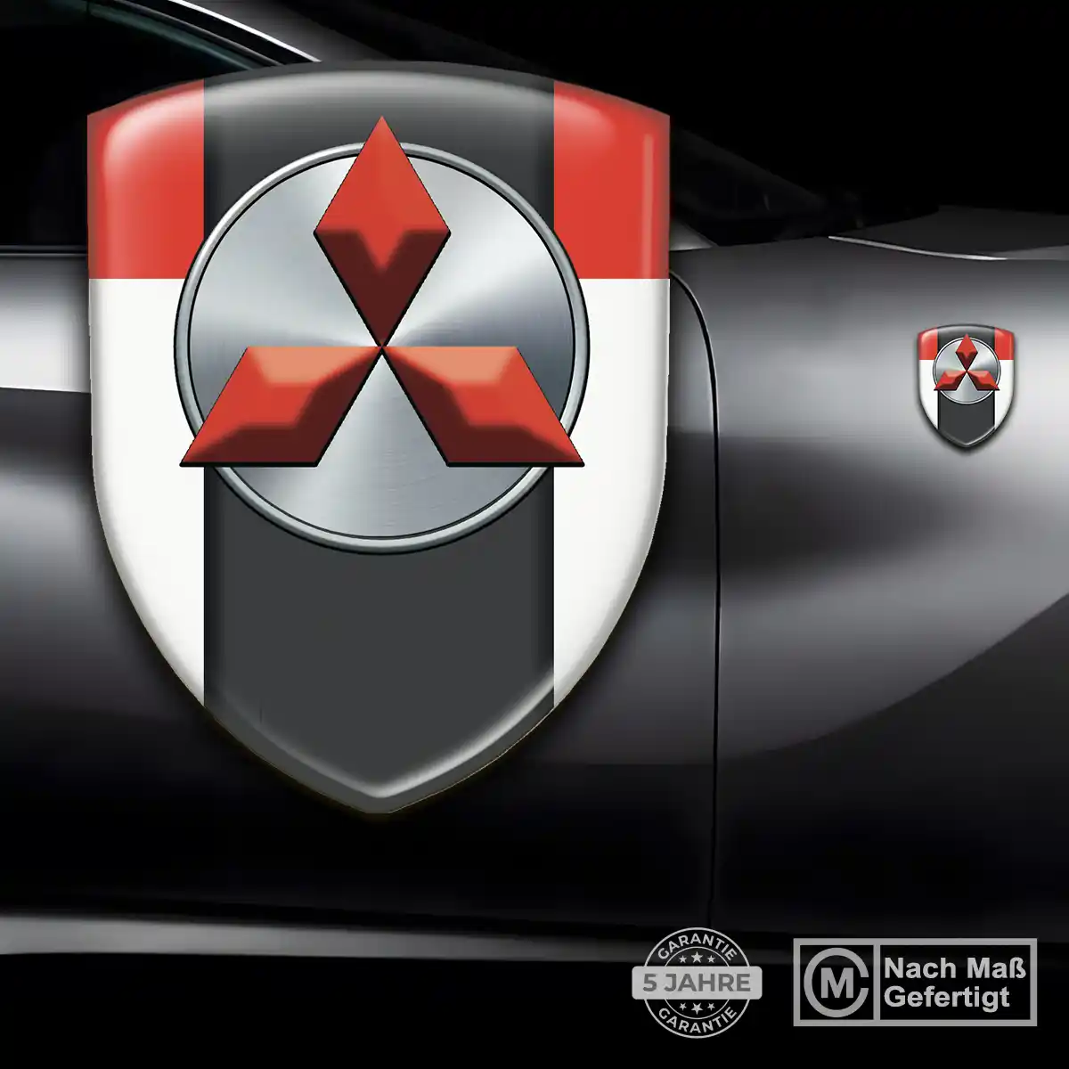 Mitsubishi 3D Gel Aufkleber Hochwertiges Harz
