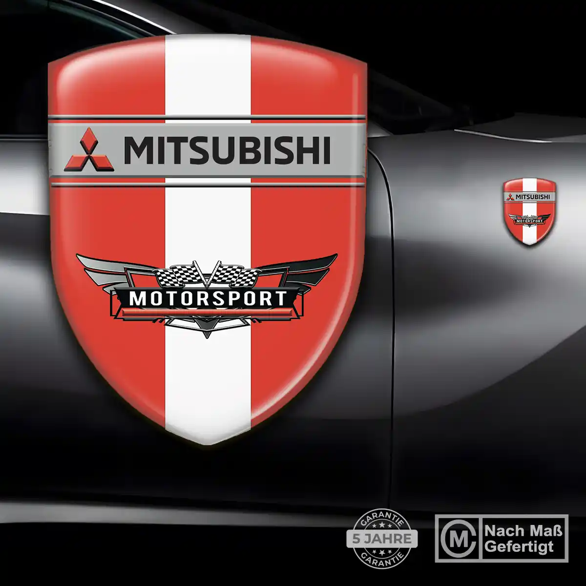 Mitsubishi 3D Gel Aufkleber Interieurdesign
