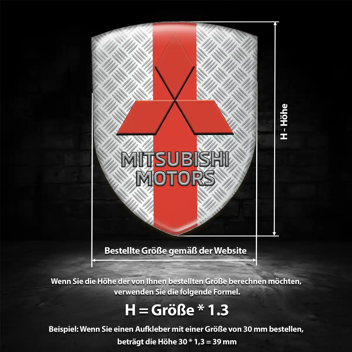 Mitsubishi 3D Gel Aufkleber Silikon Auto Exterieurdesign