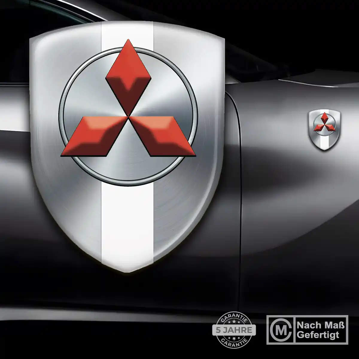 Mitsubishi 3D Gel Aufkleber Silikon Auto Hochwertiges Harz