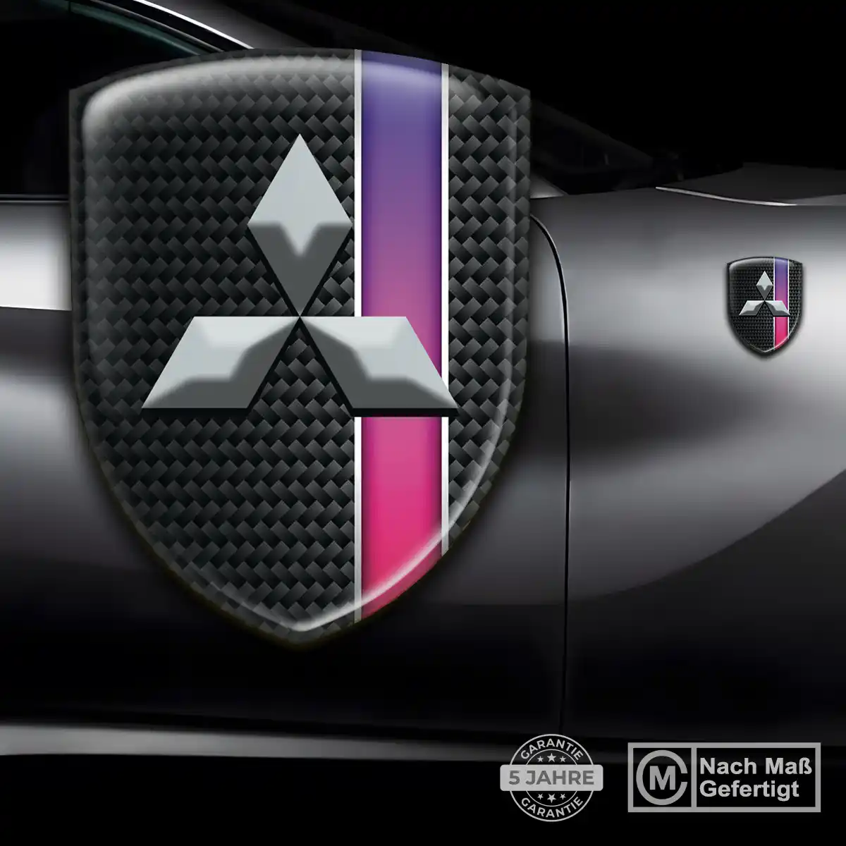 Mitsubishi 3D Gel Aufkleber Silikon Auto Interieurdesign