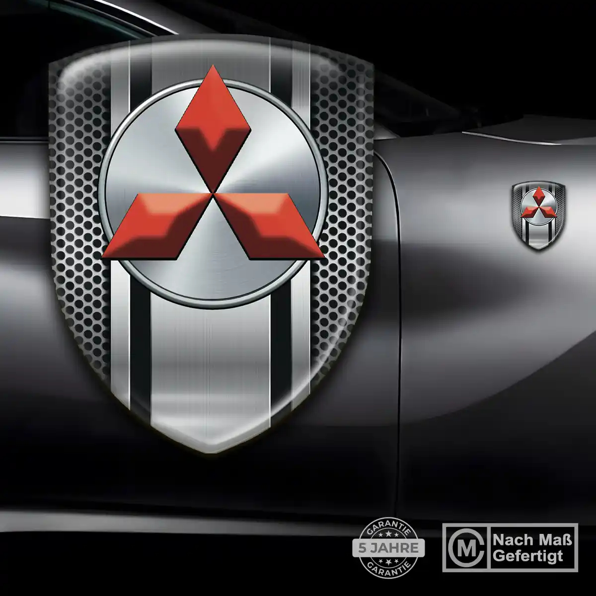 Mitsubishi 3D Gel Aufkleber Silikon Auto Stilvolles Design