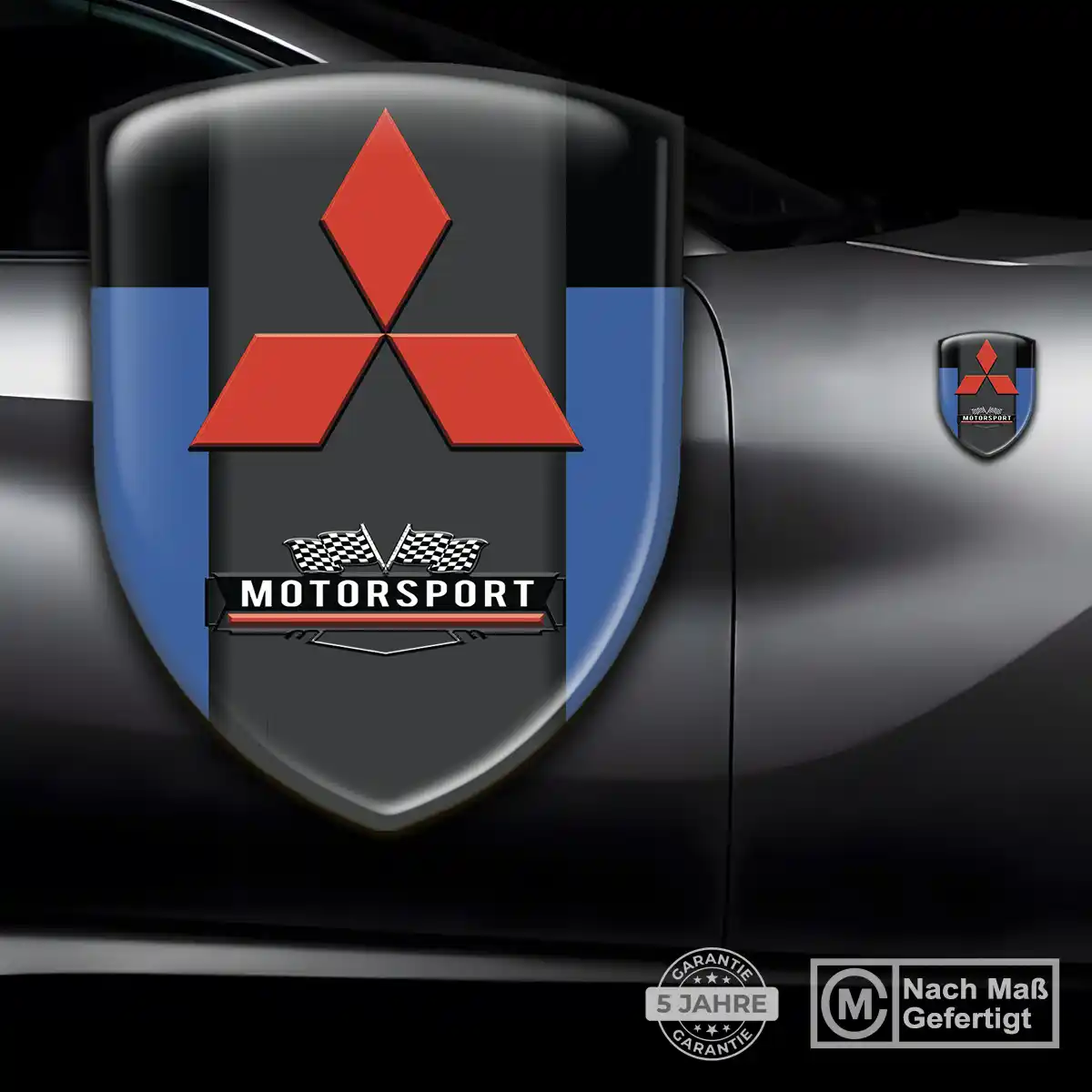 Mitsubishi 3D Gel Aufkleber Silikon Luxus-Edition