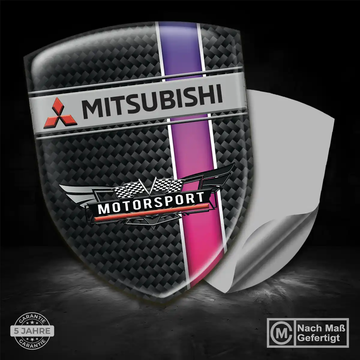 Mitsubishi 3D Gel Aufkleber Silikon Premiumqualität