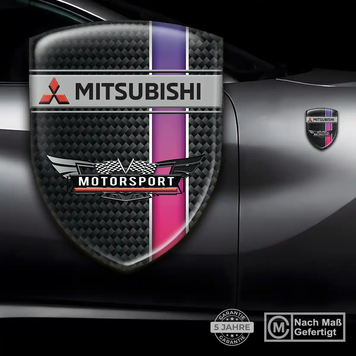 Mitsubishi 3D Gel Aufkleber Silikon Premiumqualität