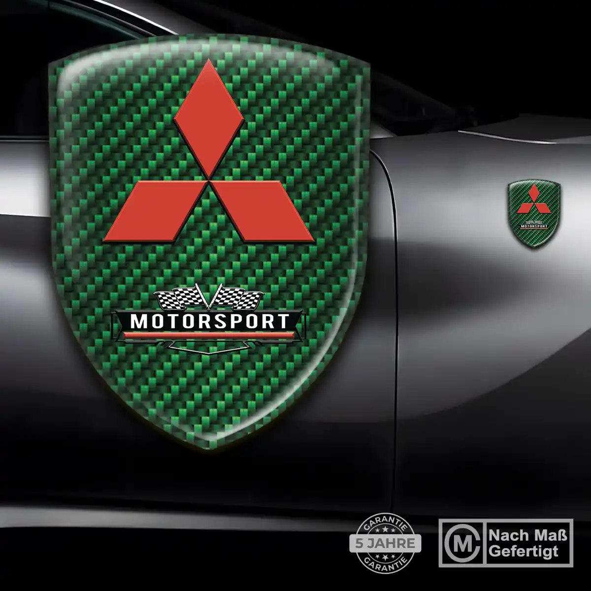 Mitsubishi 3D Gel Aufkleber Silikon Stilvolles Design