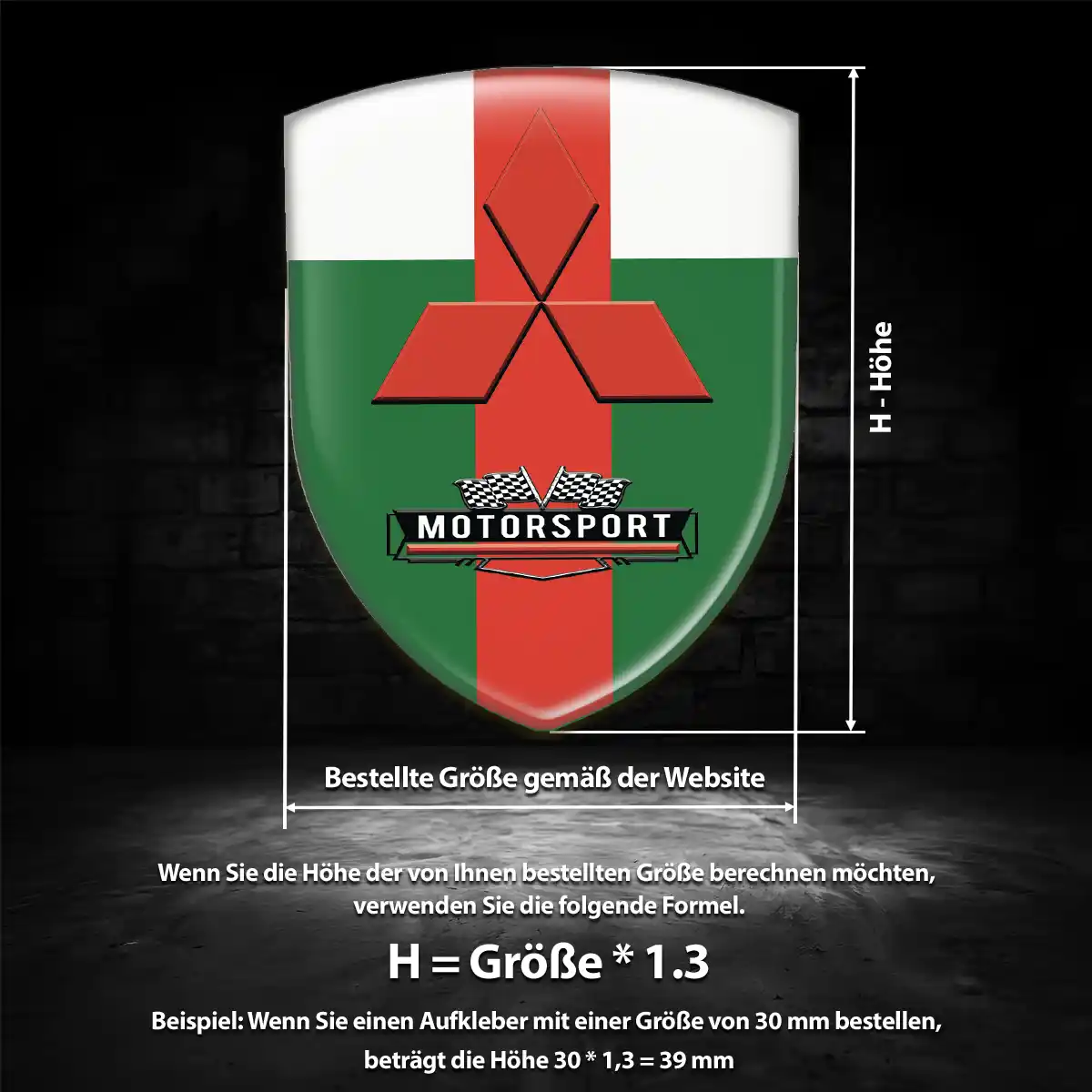 Mitsubishi 3D Gel Aufkleber Wappen Auto Interieurdesign