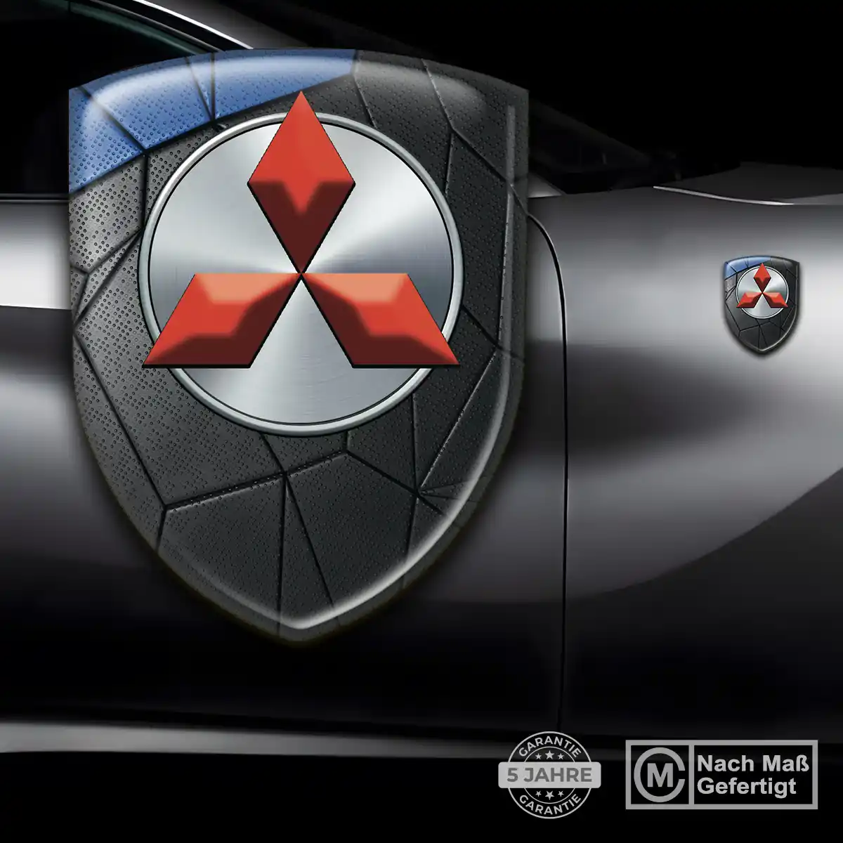 Mitsubishi 3D Gel Aufkleber Wappen Auto Limitierte Auflage