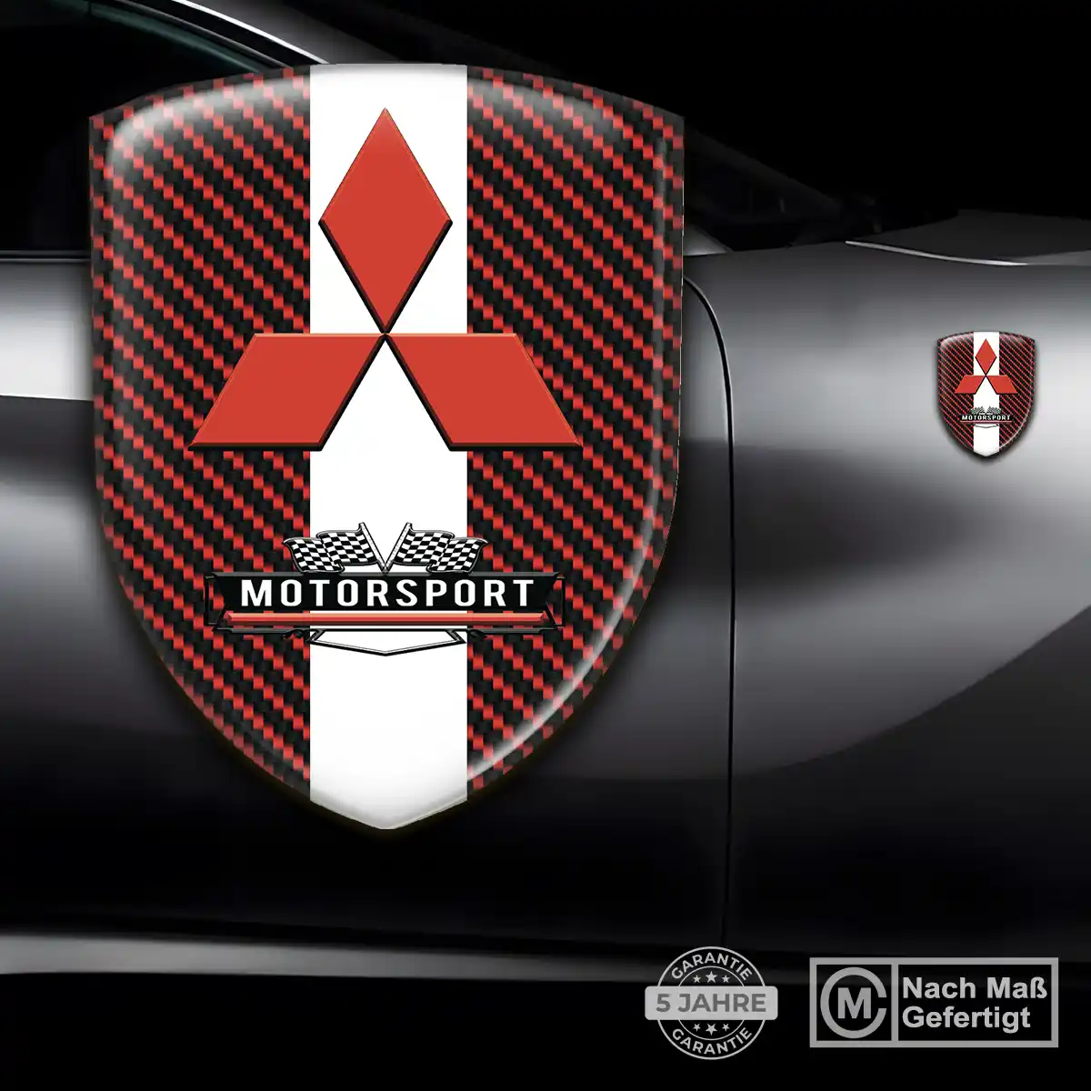 Mitsubishi 3D Gel Aufkleber Wappen Auto Premiumqualität