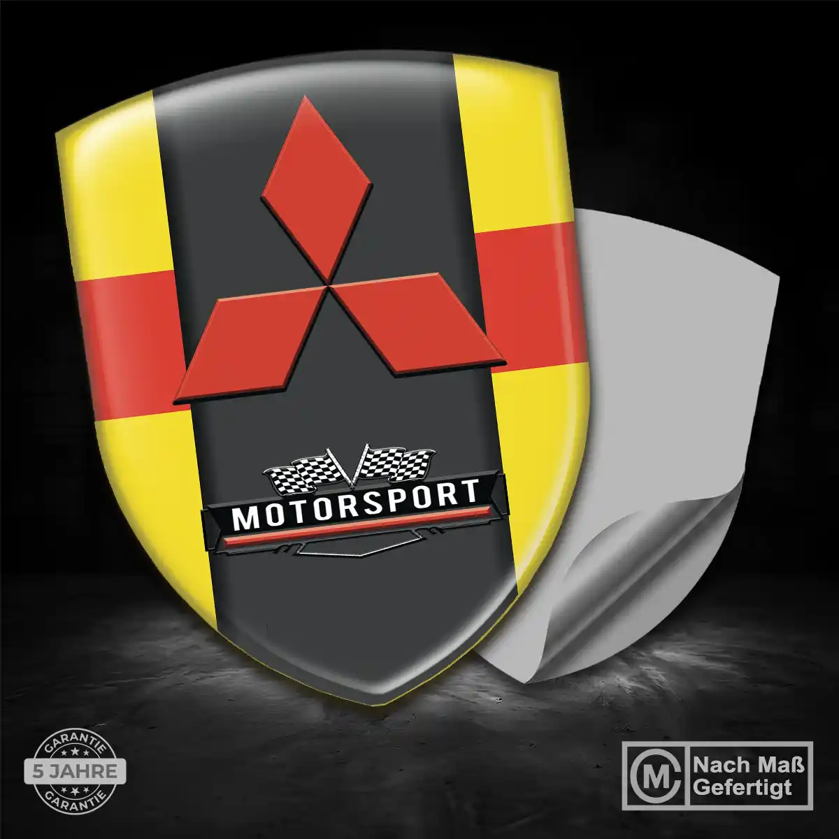 Mitsubishi 3D Gel Aufkleber Wappen Auto Stilvolles Design