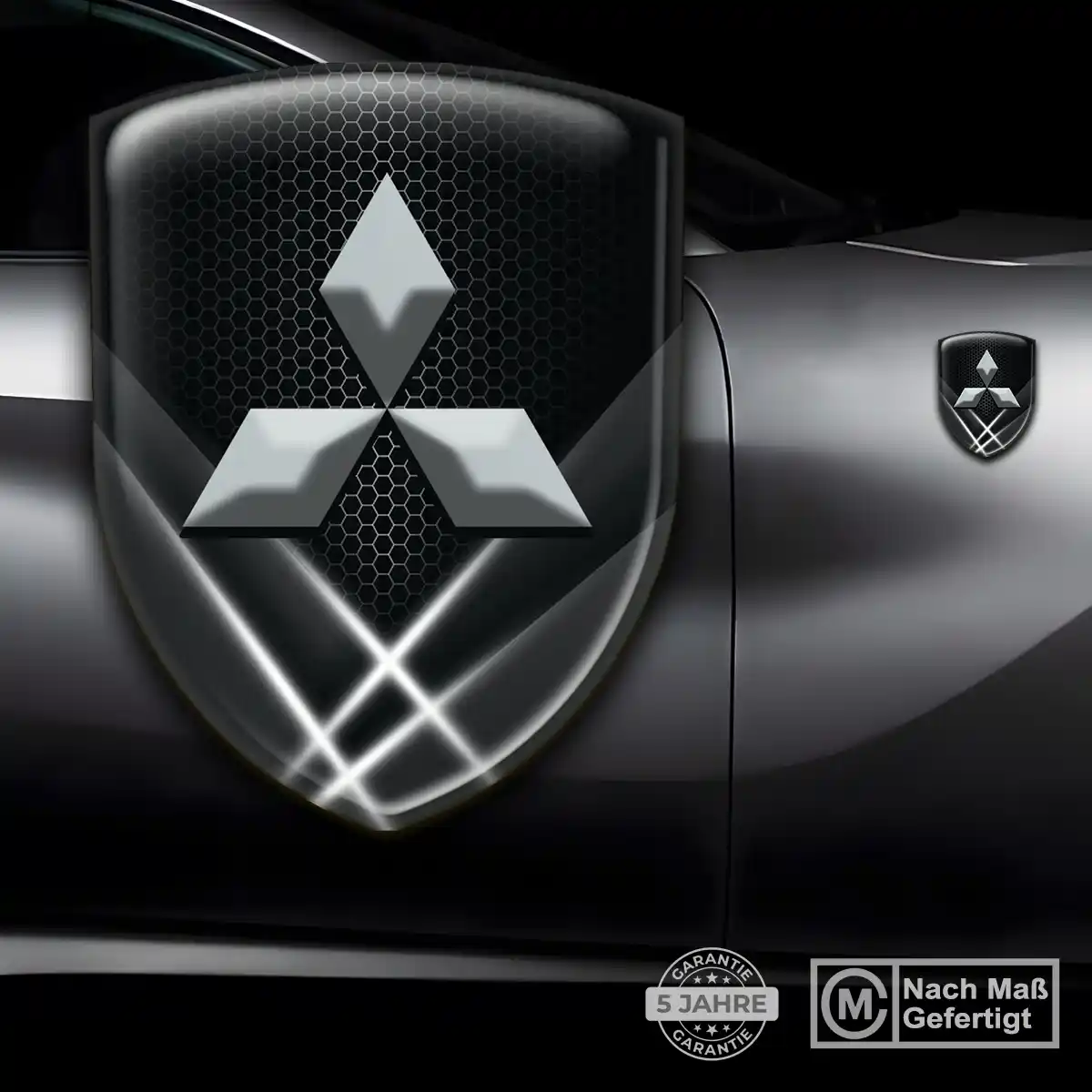 Mitsubishi 3D Gel Aufkleber Wappen Hohe Qualität