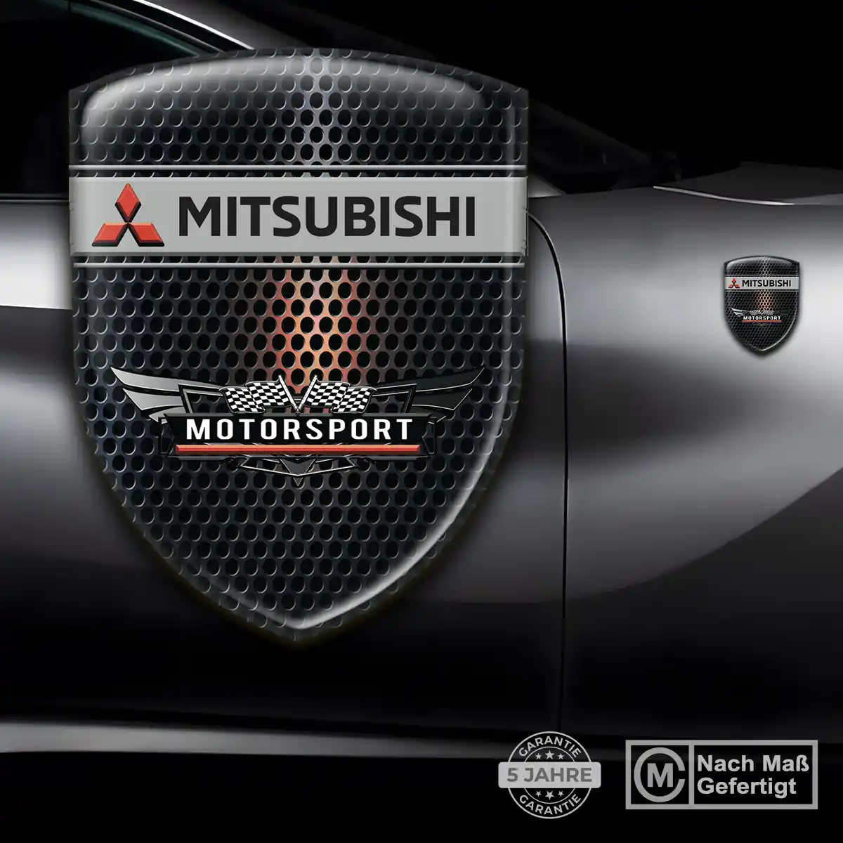 Mitsubishi 3D Gel Aufkleber Wappen Stilvolles Design