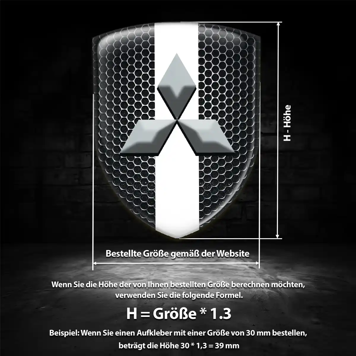 Mitsubishi Aufkleber 3D Gel Emblem Auto Exterieurdesign