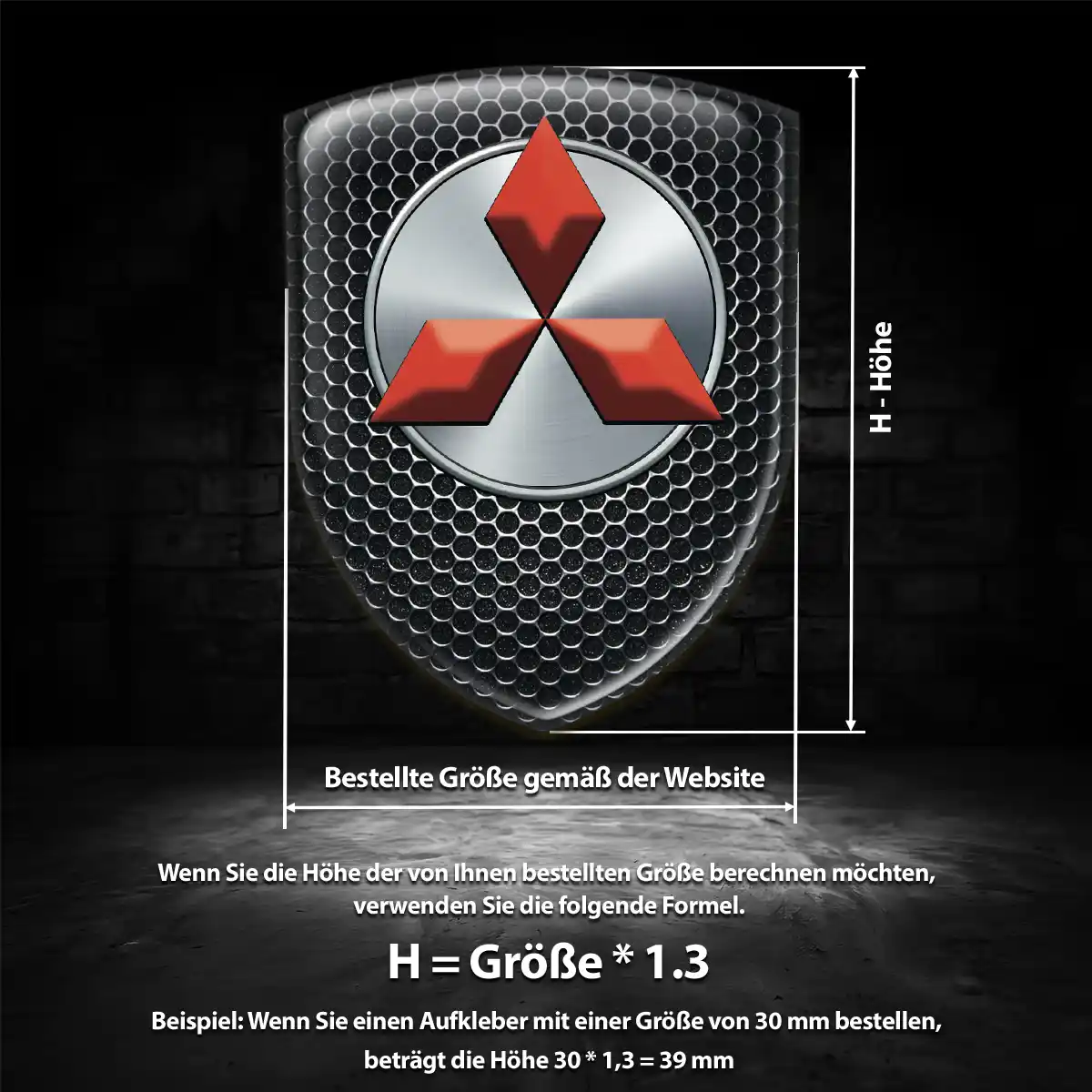 Mitsubishi Aufkleber 3D Gel Emblem Auto Hohe Qualität