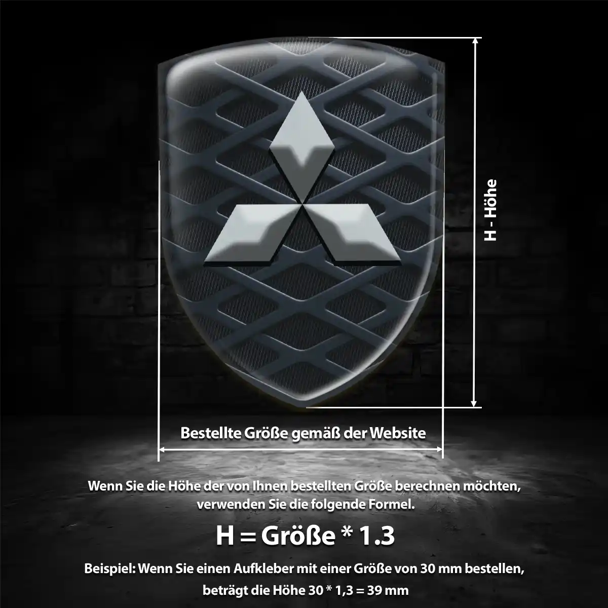 Mitsubishi Aufkleber 3D Gel Emblem Auto Luxus-Edition