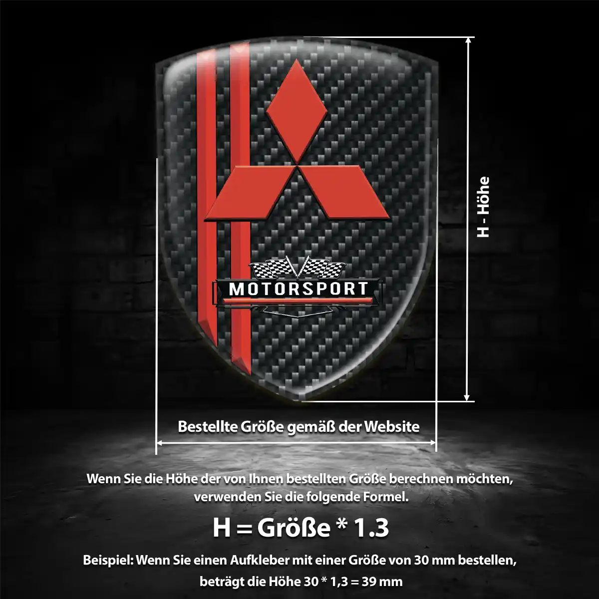 Mitsubishi Aufkleber 3D Gel Emblem Hohe Qualität