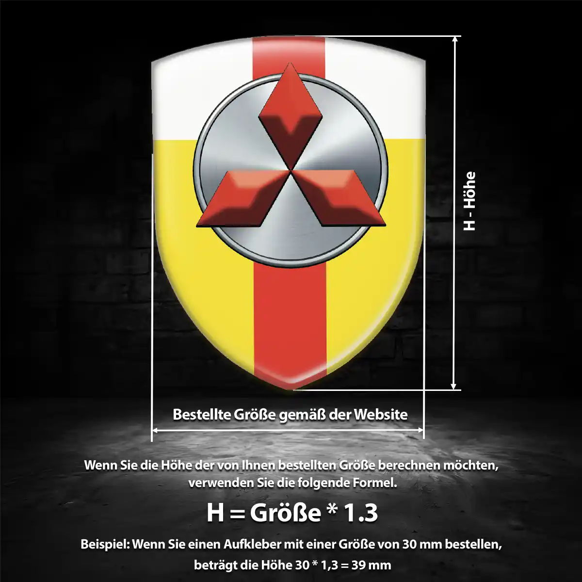 Mitsubishi Aufkleber 3D Gel Emblem Stilvolles Design