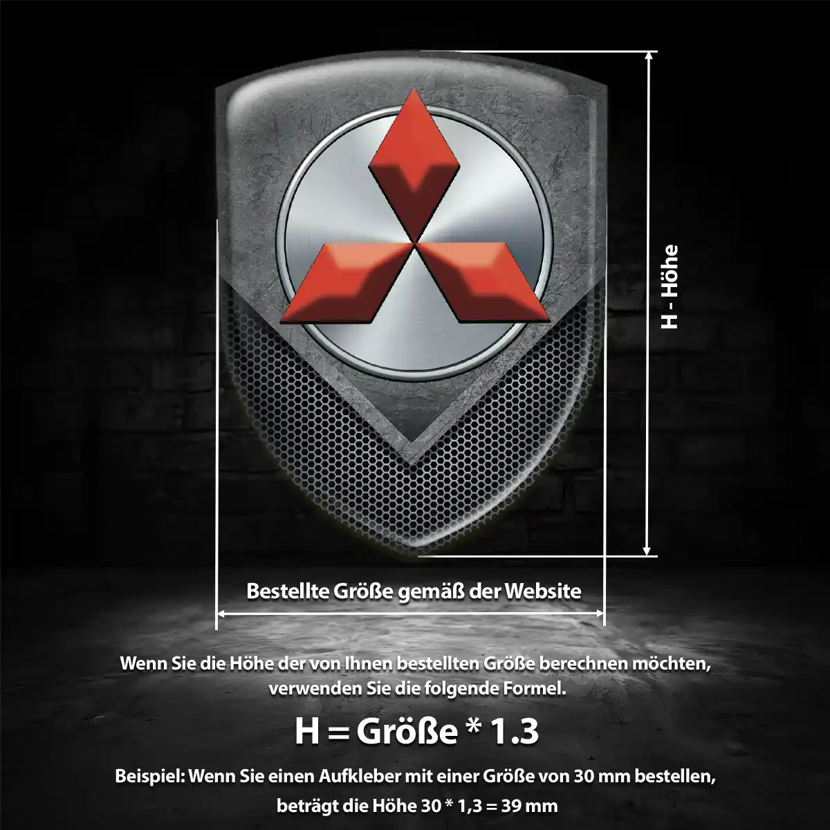 Mitsubishi Aufkleber 3D Gel Embleme Auto Exterieurdesign