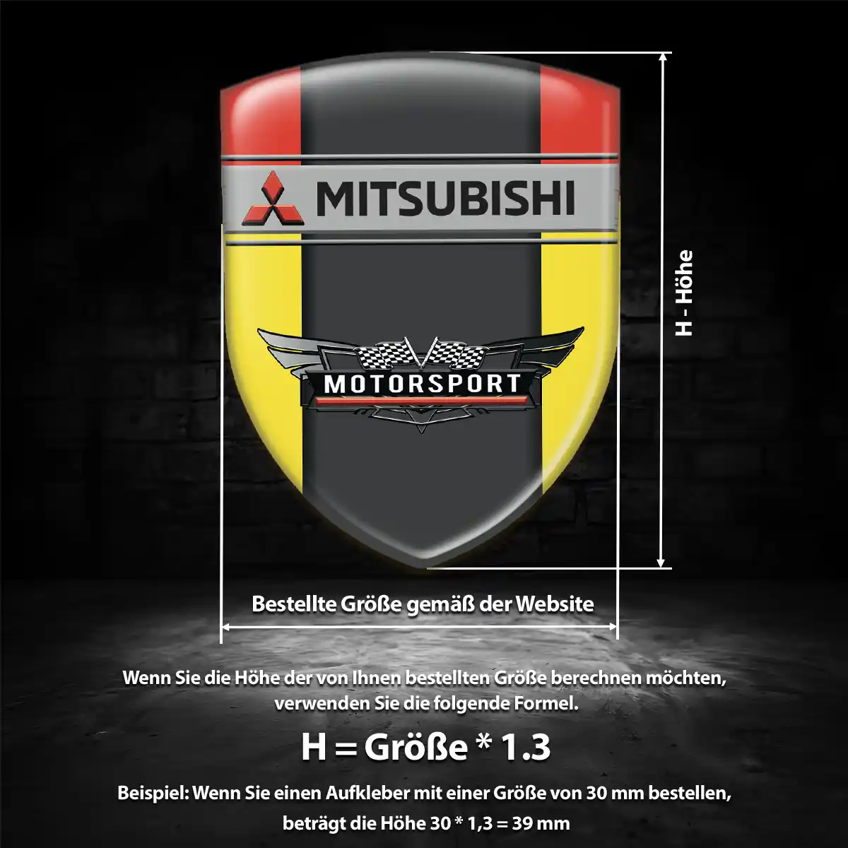 Mitsubishi Aufkleber 3D Gel Embleme Auto Interieurdesign