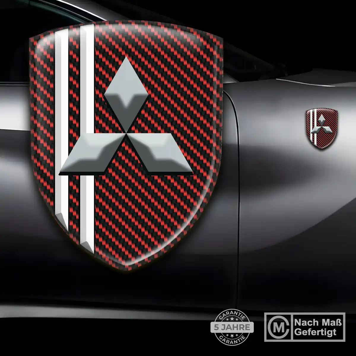 Mitsubishi Aufkleber 3D Gel Embleme Auto Limitierte Auflage