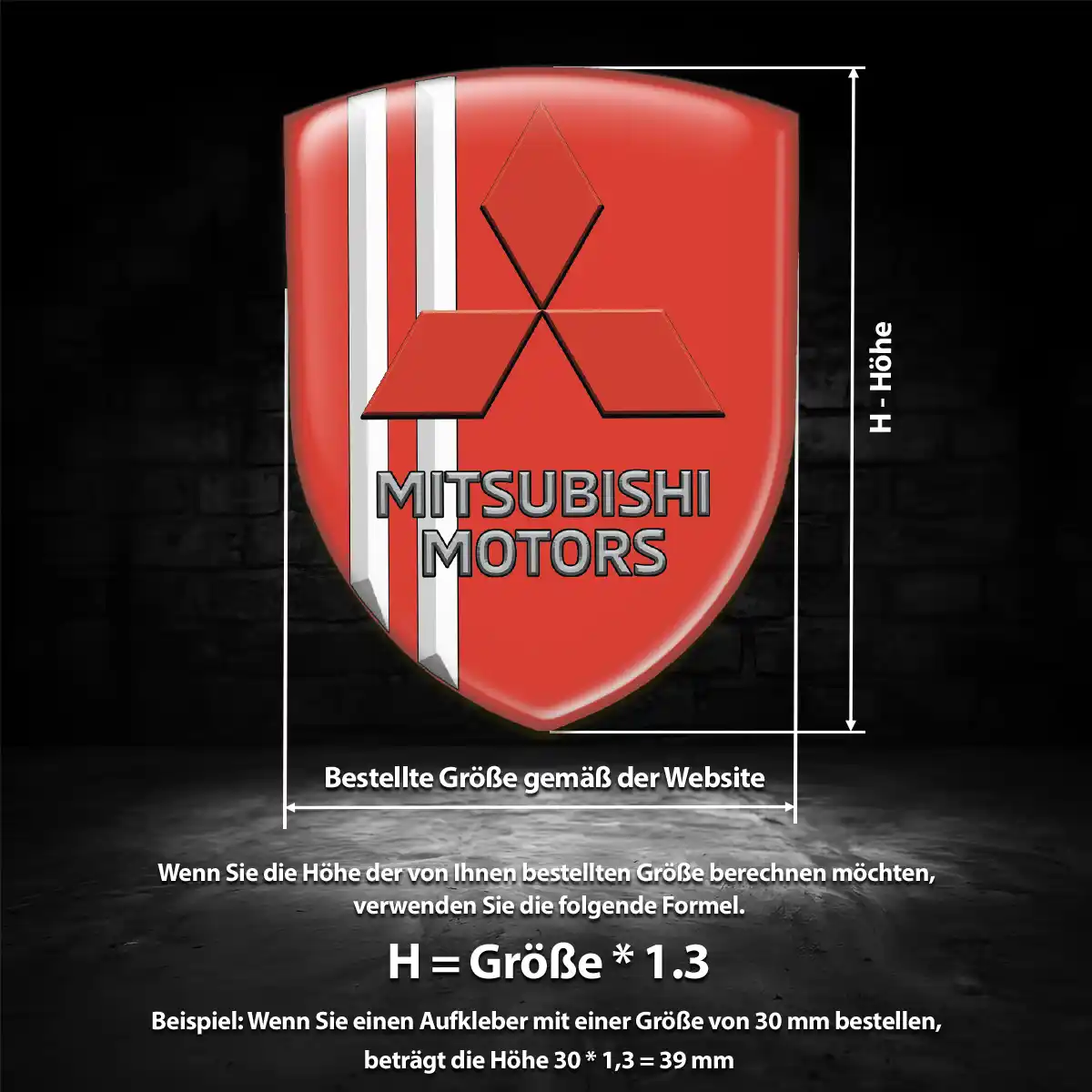 Mitsubishi Aufkleber 3D Gel Embleme Auto Luxus-Edition