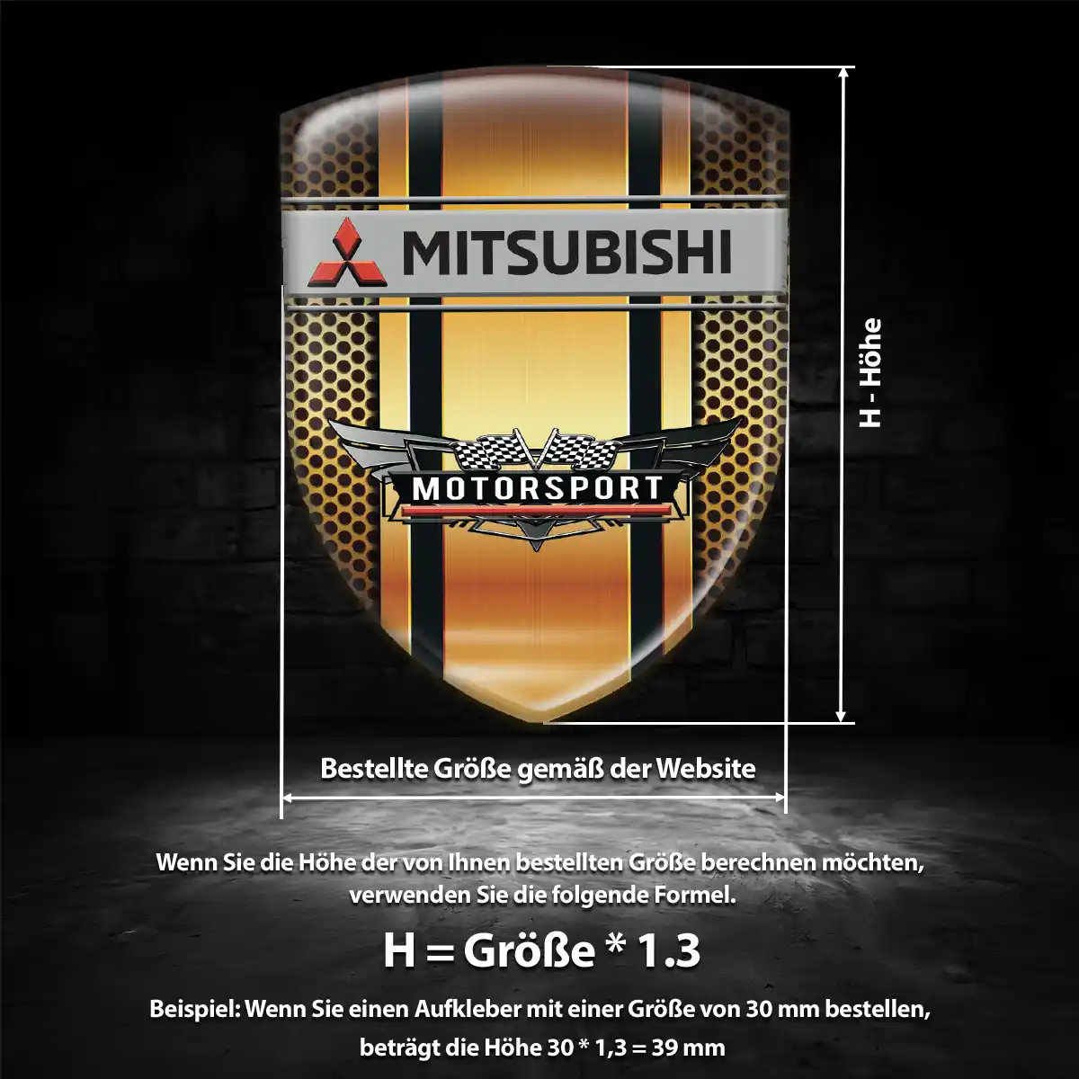 Mitsubishi Aufkleber 3D Gel Embleme Auto Premium-Edition
