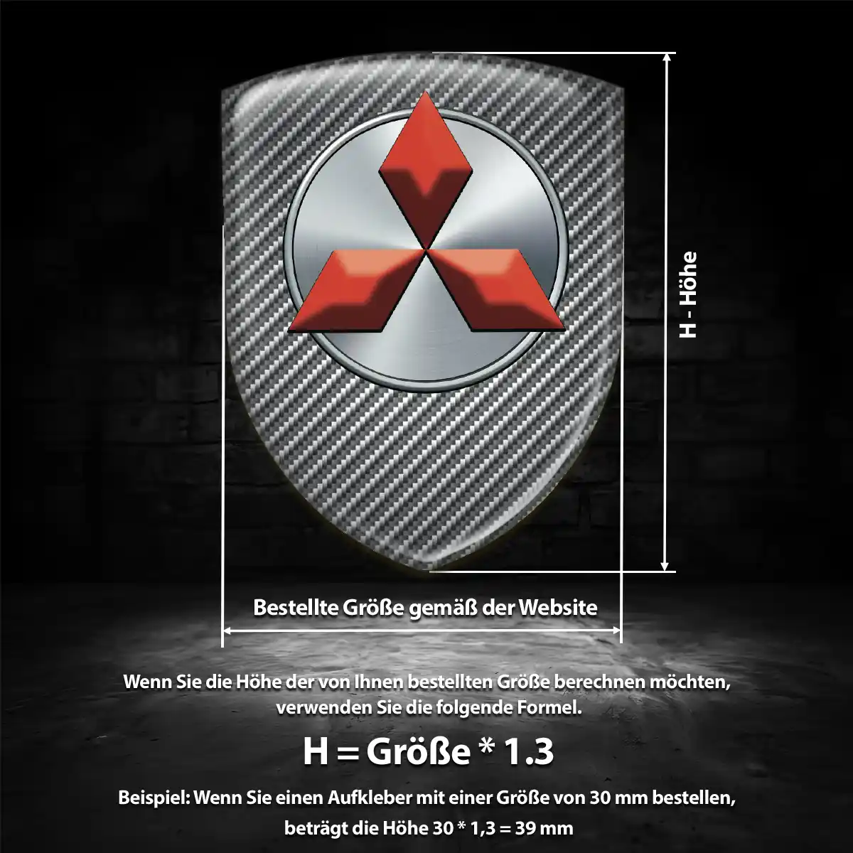 Mitsubishi Aufkleber 3D Gel Embleme Auto Premiumqualität