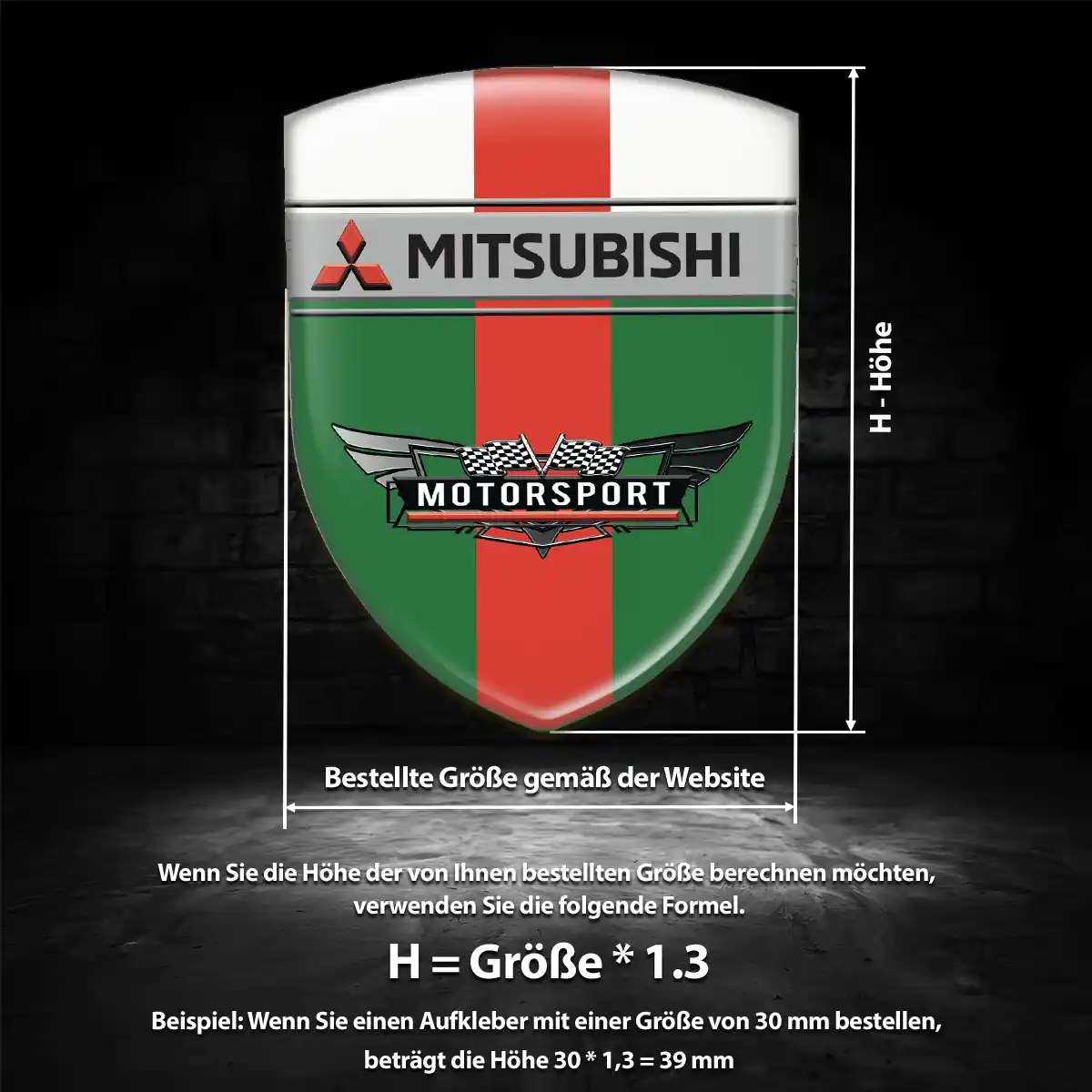 Mitsubishi Aufkleber 3D Gel Embleme Hohe Qualität