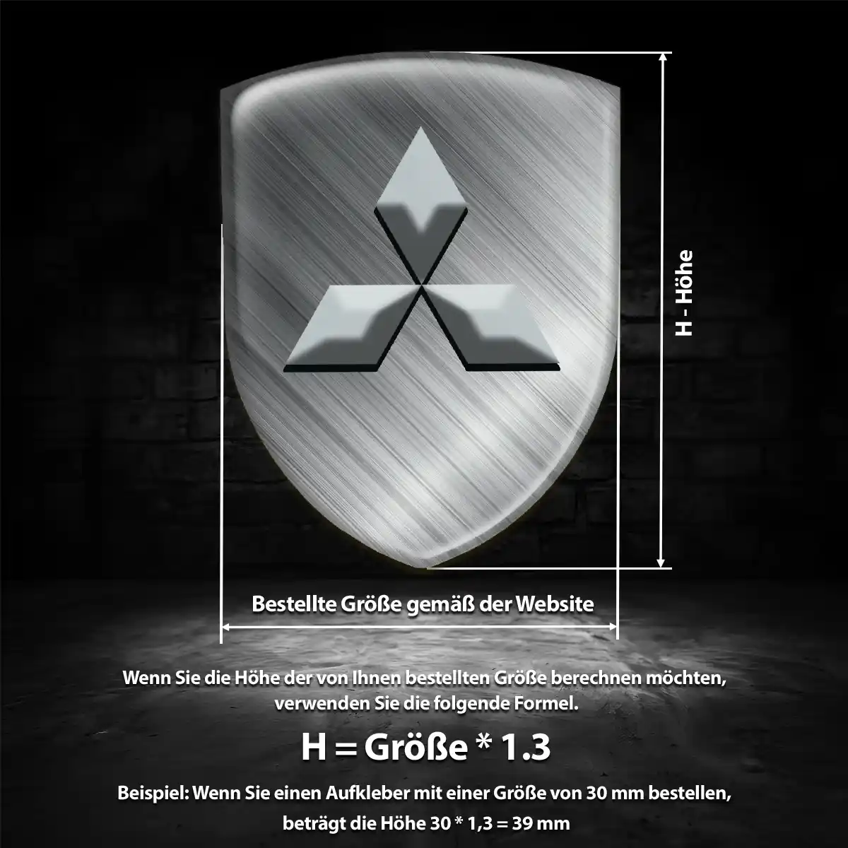 Mitsubishi Aufkleber 3D Gel Embleme Interieurdesign