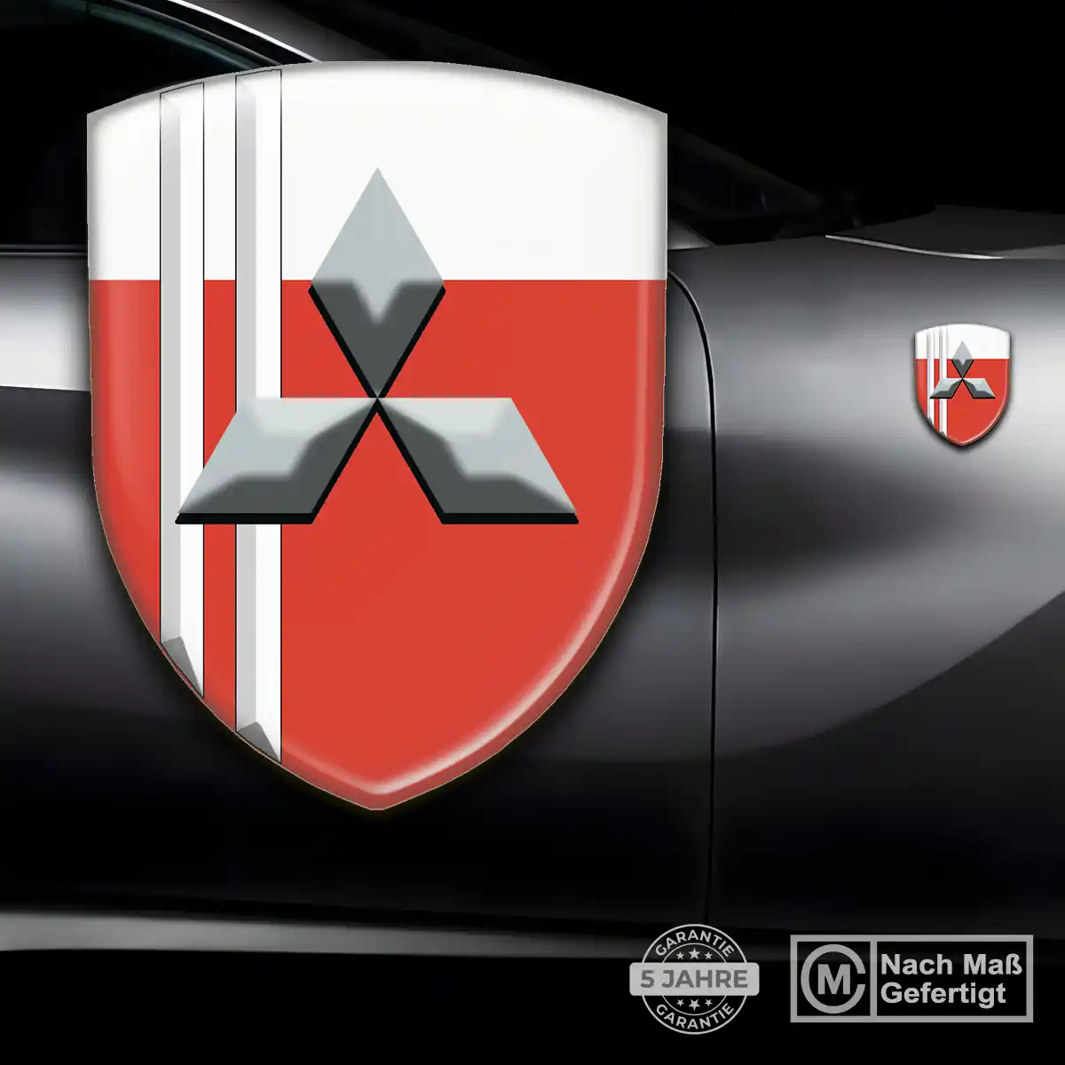 Mitsubishi Aufkleber 3D Gel Embleme Limitierte Auflage