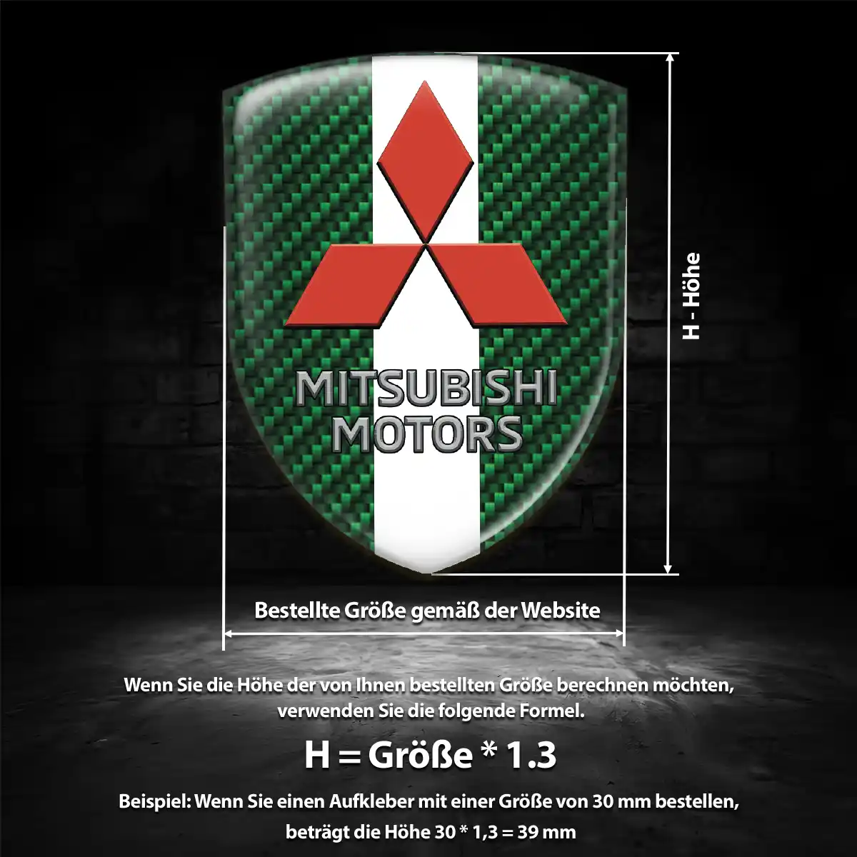 Mitsubishi Aufkleber 3D Gel Embleme Luxus-Edition