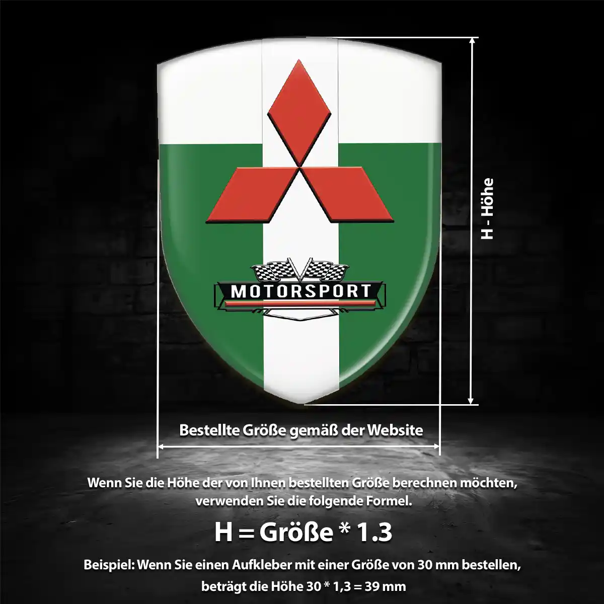 Mitsubishi Aufkleber 3D Gel Embleme Premiumqualität