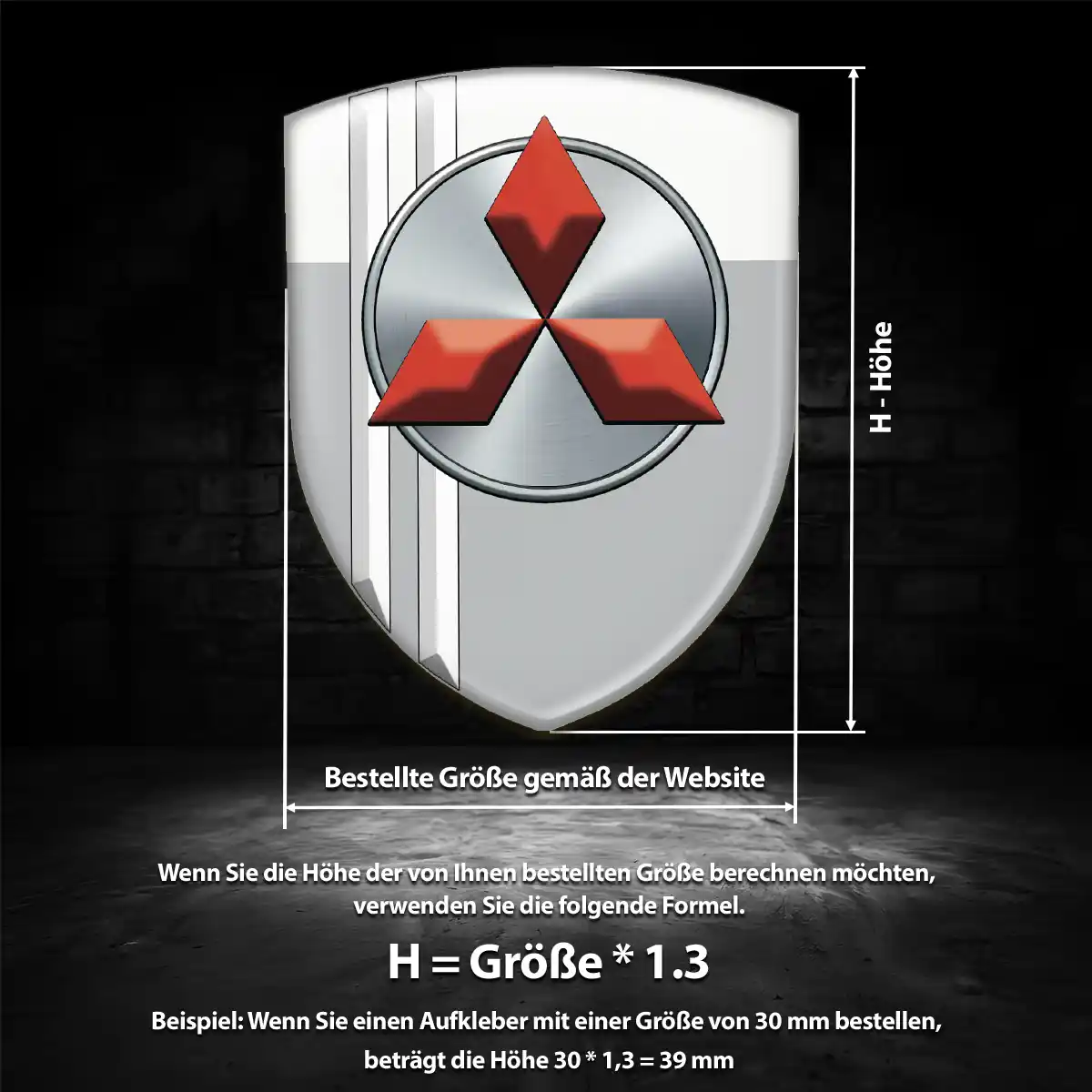 Mitsubishi Aufkleber 3D Gel Embleme Stilvolles Design