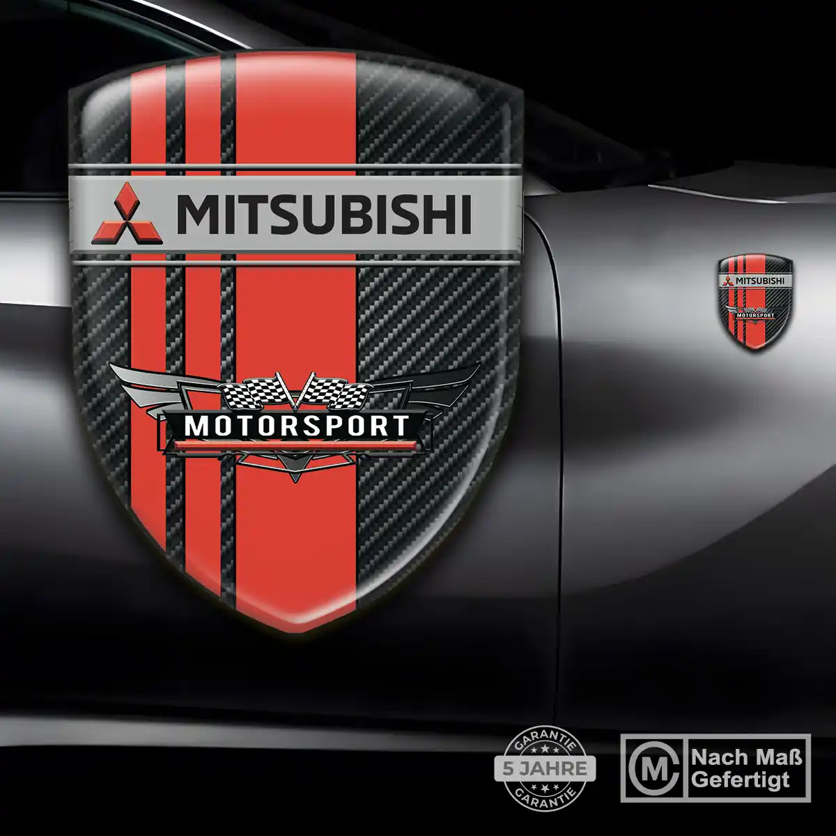 Mitsubishi Aufkleber 3D Gel Silikon Auto Stilvolles Design
