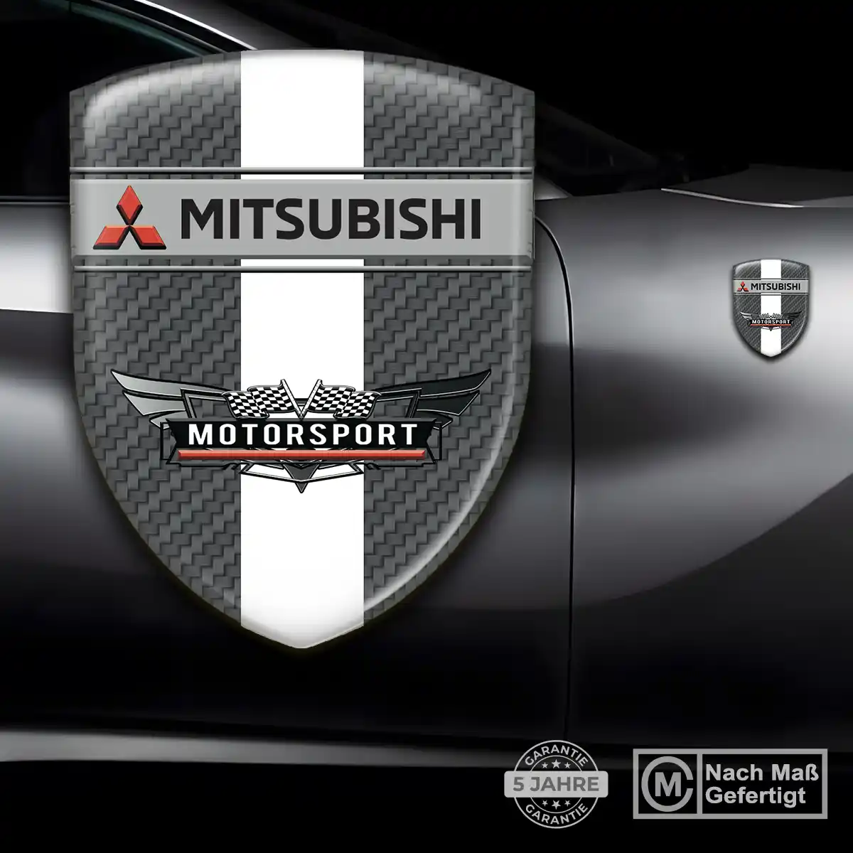 Mitsubishi Aufkleber 3D Gel Silikon Hochwertiges Harz